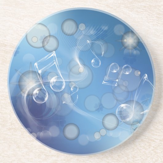 Fantasy Glass Muzieknoten Zandsteen Onderzetter (Voorkant)