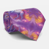 Fantasy Glitter Rainbow Unicorn Kosmische Wolken Stropdas (Opgerold)