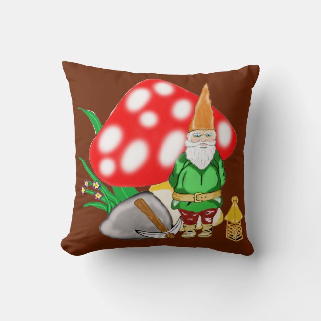 Fantasy Gnome Square Sierkussen (Voorkant)