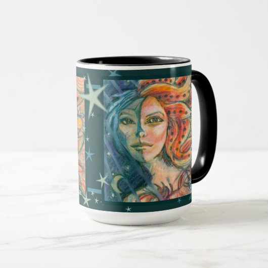 Fantasy Goddess Mok met Moon Sun en Stars (Voorkant rechts)