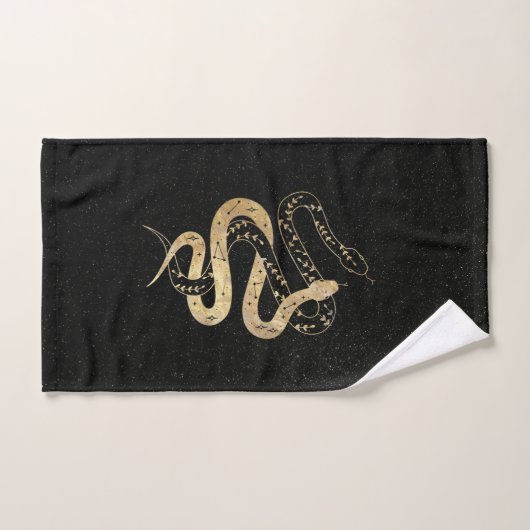 Fantasy Gold en Black Mystical Snakes Bath Towel Bad Handdoek (Handdoek)
