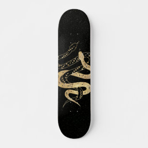 Fantasy Gold en Black Mystical Snakes Skateboard