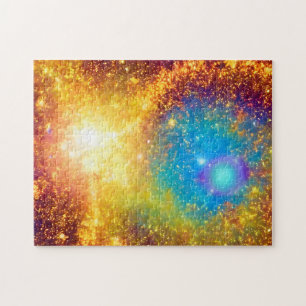 Fantasy Golden Glitter Explosie in de ruimte Legpuzzel