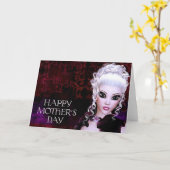 Fantasy Gothic Dark Moederdag Kaart (Gele Bloem)