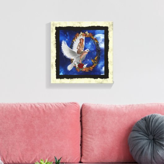 Fantasy Gothic Nymph op Dove Canvas Afdruk (Insitu (Woonkamer))