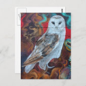 Fantasy Graffiti Snowy Owl Briefkaart (Voorkant / Achterkant)