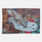 Fantasy Graffiti Snowy Owl Theedoek (Horizontaal)