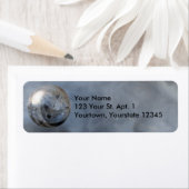 Fantasy Gray Wolf Crystal Ball Magic Animal Etiket (Insitu)