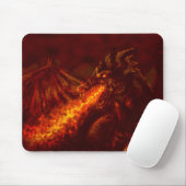 Fantasy Great Red Dragon Breking Fire Muismat (Met muis)