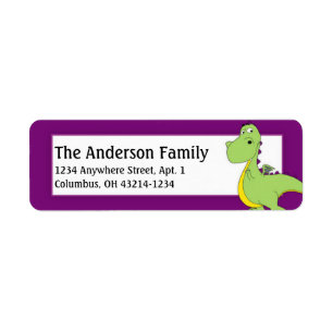 Fantasy Green Dragon Return Address Labels d2