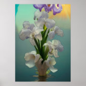 Fantasy Grote Witte Iris Poster (Voorkant)