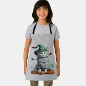 Fantasy Halloween Pompoen Kitten Schort (Insitu)