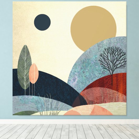 Fantasy Hills Landschap Canvas Afdruk (Insitu (Houten vloer))