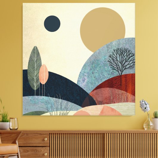 Fantasy Hills Landschap Canvas Afdruk (Insitu (Woonkamer))