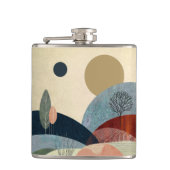 Fantasy Hills Landschap Heupfles (Voorkant)