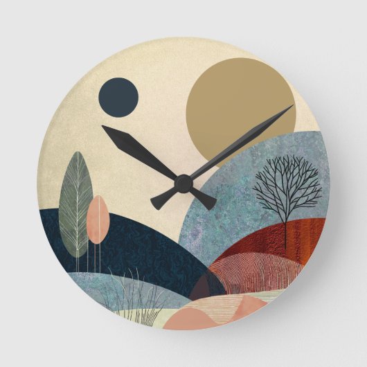 Fantasy Hills Landschap Ronde Klok (Voorkant)
