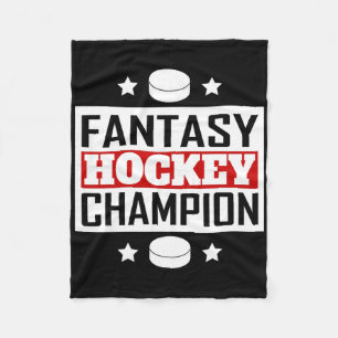 Fantasy Hockey Kampioen Retro Stijl  Fleece Deken