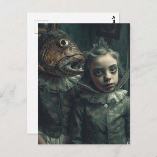 Fantasy Horror Fish Twins Briefkaart (Voorkant / Achterkant)