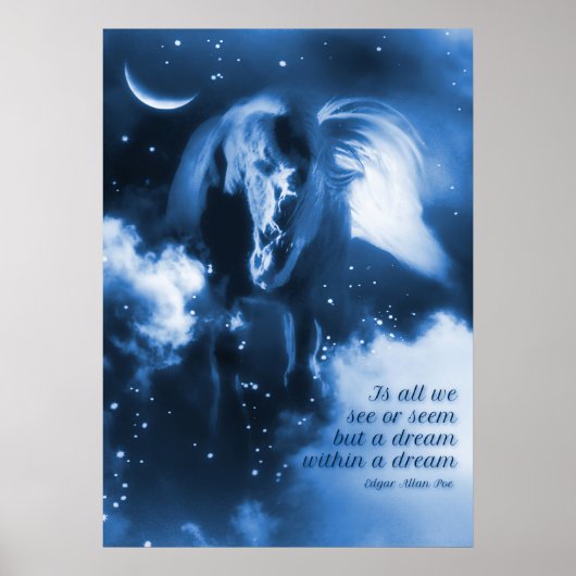 Fantasy Horse Edgar Allan Poe Poster (Voorkant)
