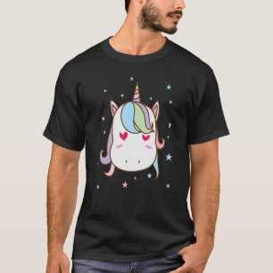 Fantasy Horse Unicorn met Heart Eyes T-shirt