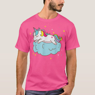 Fantasy Horse Unicorn op een wolk T-shirt
