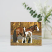 Fantasy Horses: Mare & Foal Briefkaart (Staand voorkant)