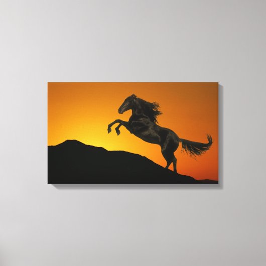 Fantasy Horses: Mountain Sunset Canvas Afdruk (Voorkant)