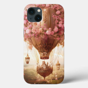 Fantasy Hot Air ballonroze Gold iPhone 13 Hoesje