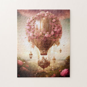 Fantasy Hot Air ballonroze Gold Legpuzzel