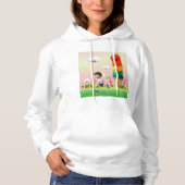 Fantasy Ice Cream Cone met Happy Running Boy Hoodie (Voorkant)
