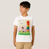 Fantasy Ice Cream Cone met Happy Running Boy T-shirt (Voorkant volledig)