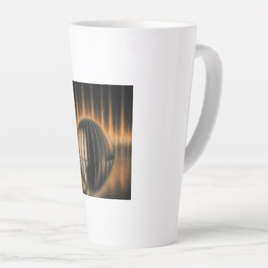 Fantasy Image Bronze Halfdome On Reflected Surface Latte Mok (Rechterhoek)