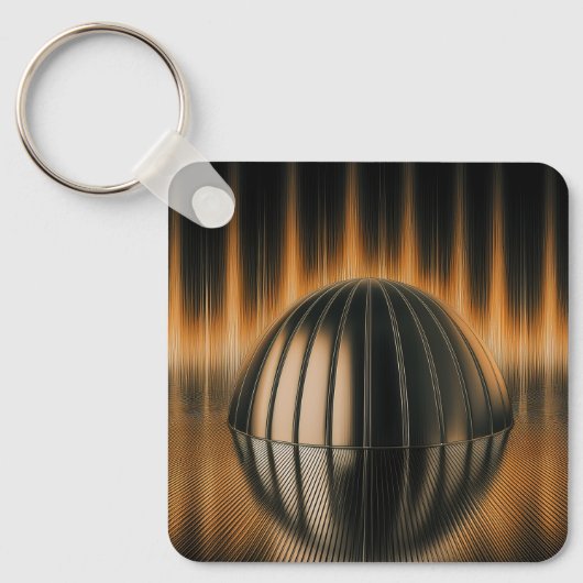 Fantasy Image Bronze Halfdome On Reflected Surface Sleutelhanger (Voorkant)