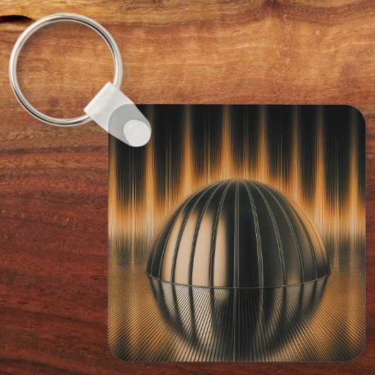 Fantasy Image Bronze Halfdome On Reflected Surface Sleutelhanger (Voorkant)