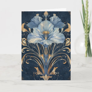 Fantasy Iris Type Bloem Hallo Groet Kaart