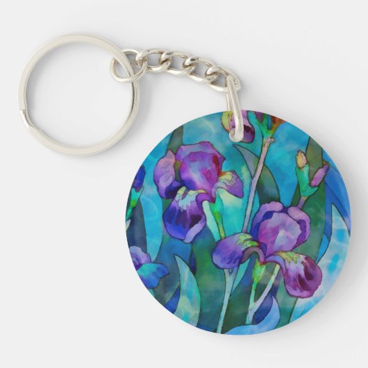 Fantasy Irises Sleutelhanger (Voorkant)
