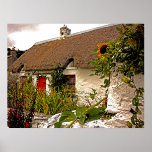 Fantasy Irish cottage Poster