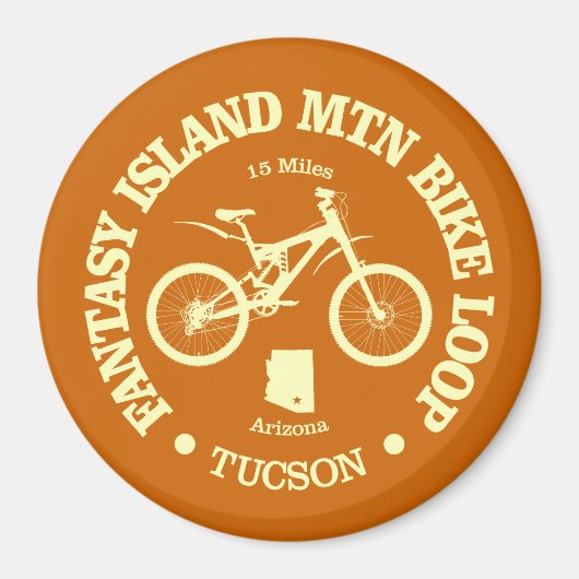 Fantasy Island MTB Loop (fietsen) Magneet (Voorkant)