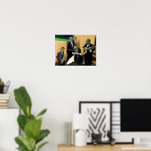 Fantasy Jazz Musicians Muziekkunst Poster (Thuiskantoor)