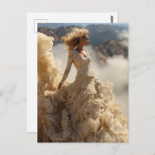 Fantasy jurk gemaakt van Clouds Mode fotografie Briefkaart (Voorkant / Achterkant)