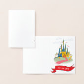 Fantasy Kasteel Aangepaste Tekst Folie Kaarten (Display)