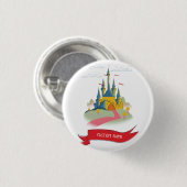 Fantasy Kasteel Aangepaste Tekst Ronde Button 3,2 Cm (Voorkant /achterkant)