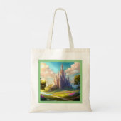 Fantasy Kasteel Gelukkig Landschap 2 Tote Bag (Achterkant)