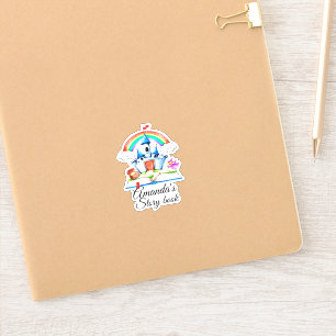 Fantasy kasteel gepersonaliseerd voor kinderen sticker