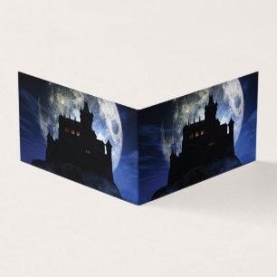 Fantasy kasteel in de nacht kaart