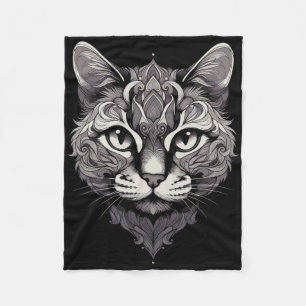 Fantasy Kat Mandala Kunst Mystieke Oriëntaalse Sti Fleece Deken
