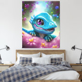 Fantasy Kawaii schattige en schattige baby draak Canvas Afdruk (Insitu (Slaapkamer))