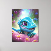 Fantasy Kawaii schattige en schattige baby draak Canvas Afdruk (Voorkant)