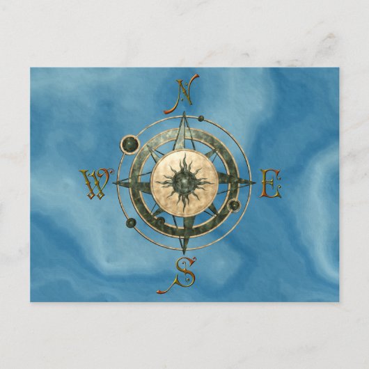 Fantasy (Keltisch) Compass Design Briefkaart (Voorkant)