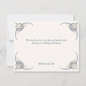 Fantasy Keltische middeleeuwse bruiloft Bedankkaart (Achterkant)